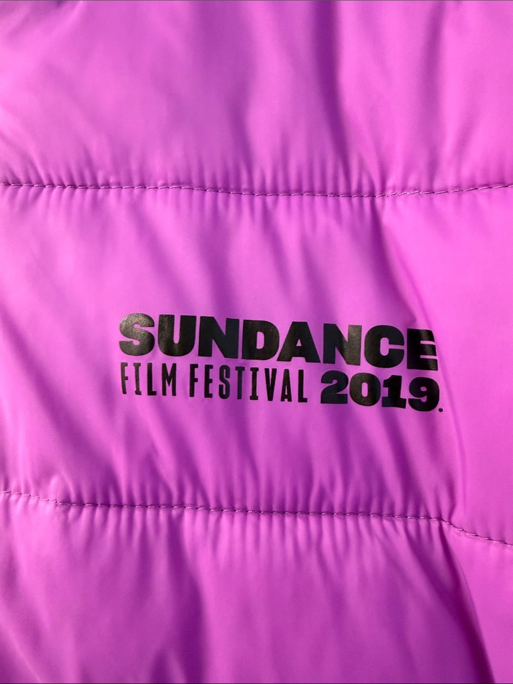 Sundance Film Festival 2019 White Purple Puffer Jacket Reversible